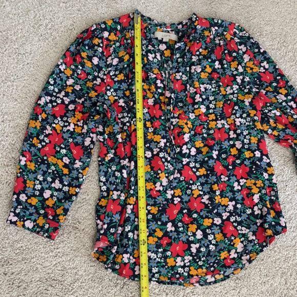 Loft Women's Floral Blouse Size L - Picture 12 of 14